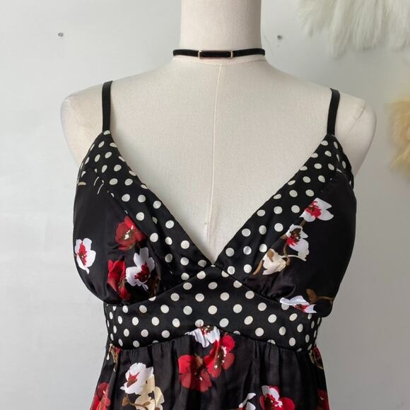 Heart Soul Womens Satin Y2K Babydoll Dress Size XL Whimsigoth Fairy Grunge Goth - Picture 3 of 13